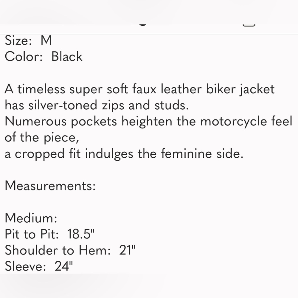 7 for all mankind vegan leather jacket - Picture 8 of 8